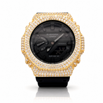 590332 | 925 Silver Moissanite G-Shock Gold Watch