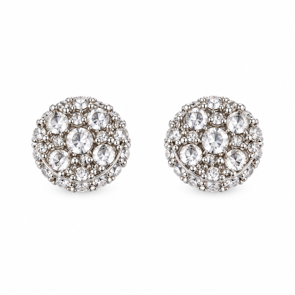 9100251 | 0.95 CTW Brass Moissanite Rhodium Earring