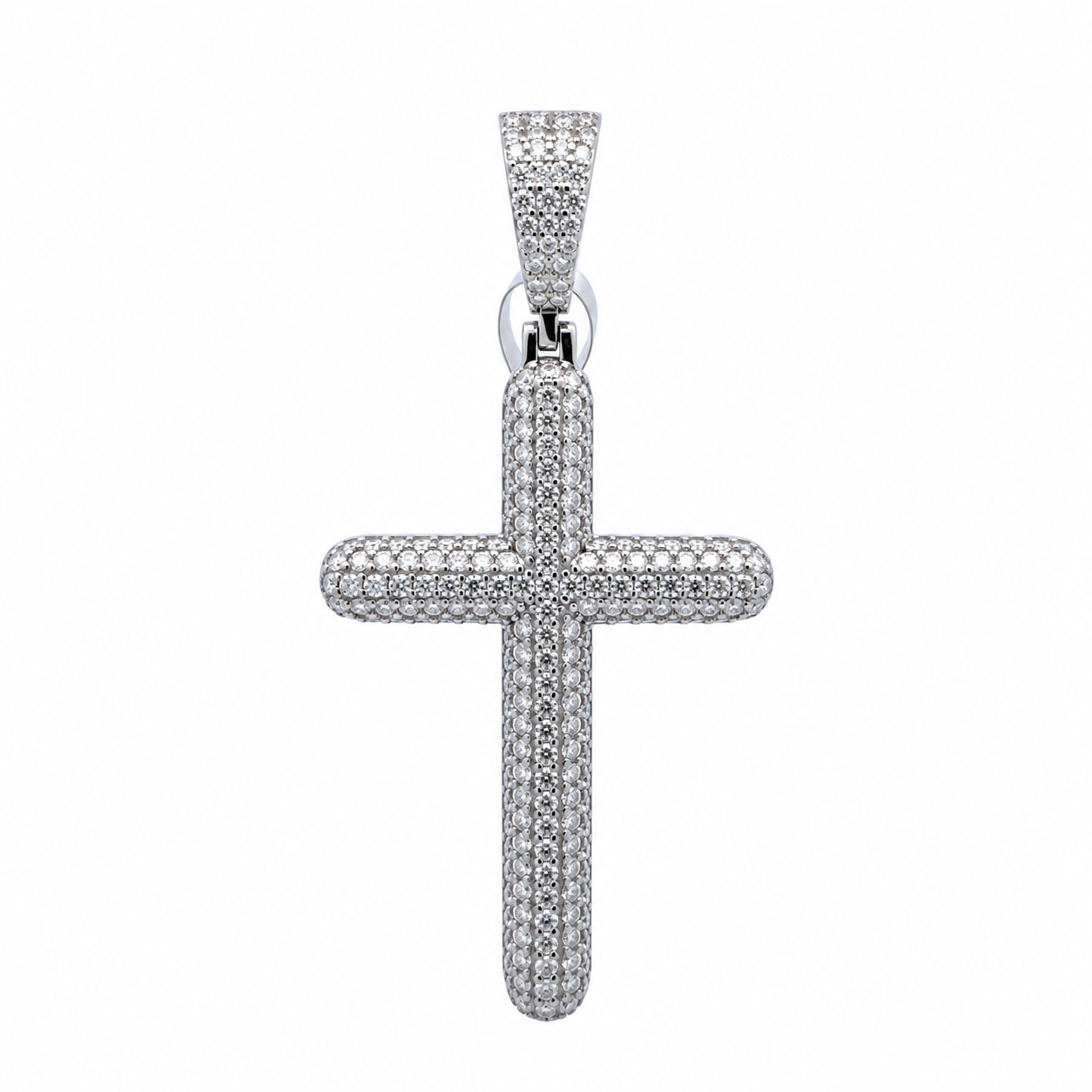 9912211 | 3.47 CTW 925 Silver Moissanite Rhodium Pendant
