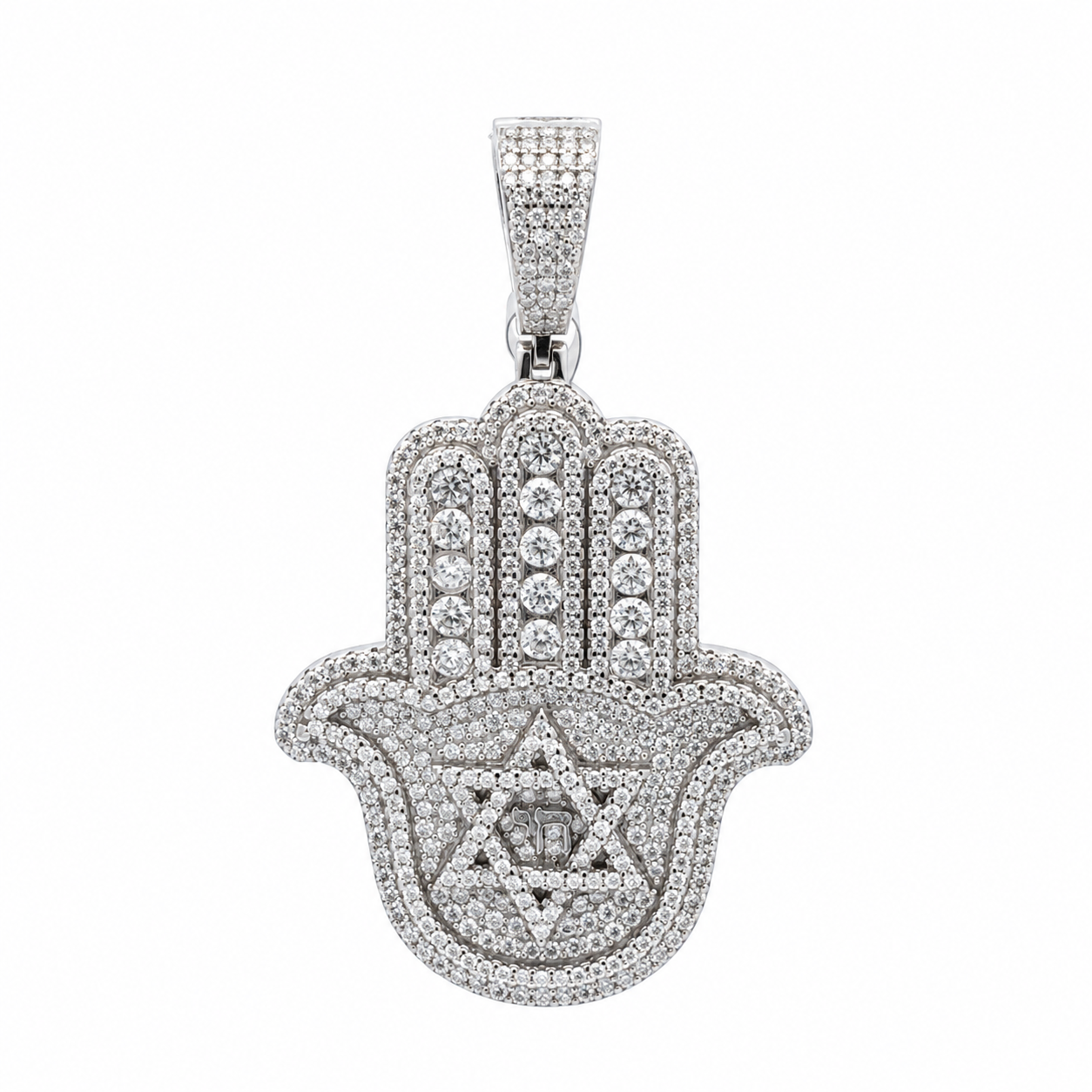 9912101 | 3.62 CTW 925 Silver Moissanite Rhodium Pendant
