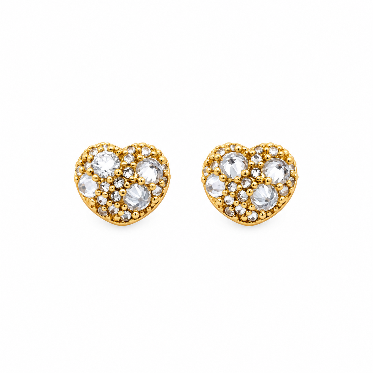 9100362 | 0.85 CTW Brass Moissanite Gold Earring