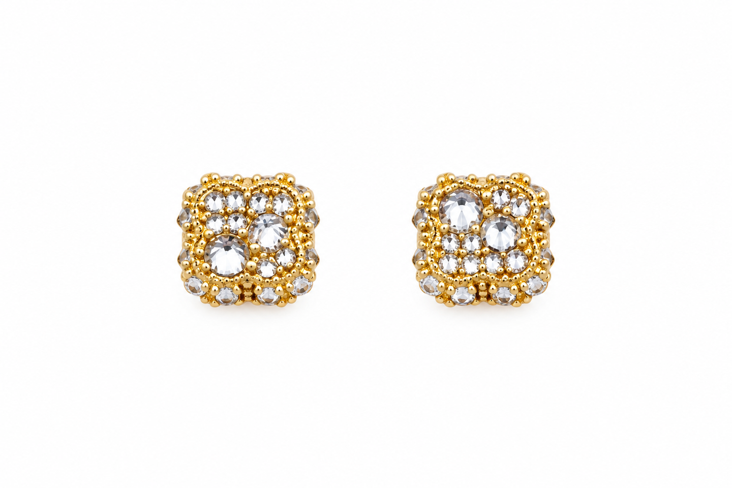 9100372 | 0.59 CTW Brass Moissanite Gold Earring