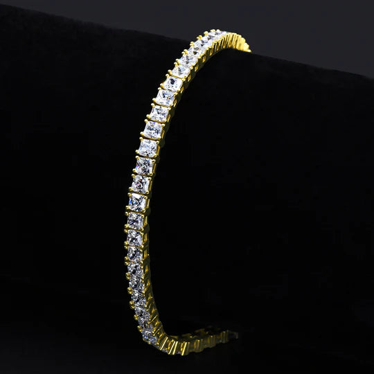 9312172 | Steel Tennis Moissanite Gold Bracelet