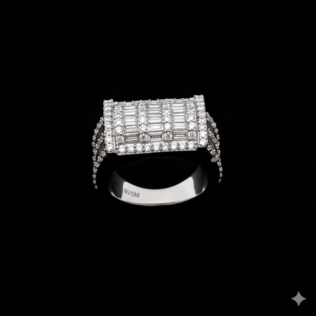 9910691 | 925 Silver Moissanite Rhodium Ring