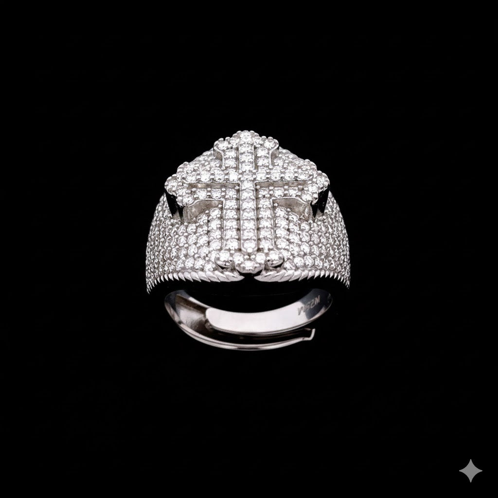 9910711 | 925 Silver Moissanite Rhodium Ring