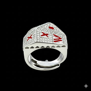 9910721 | 925 Silver Moissanite Rhodium Ring