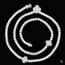 9910631 | 925 Silver Moissanite 4mm, Rhodium Chain