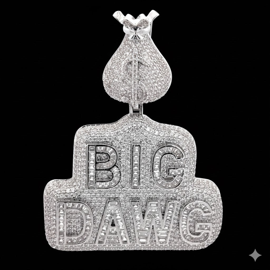 LYRISA 10.72 CTW 925 MOISSANITE RHODIUM ICED OUT PENDANT I 998421