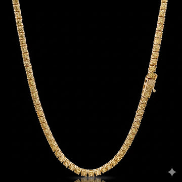 962894 | Brass Tennis CZ Chain 3mm GP