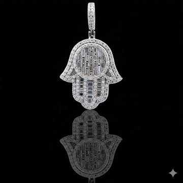 DEVOUT 2.61 CTW 925 MOISSANITE RHODIUM ICED OUT PENDANT I 997261