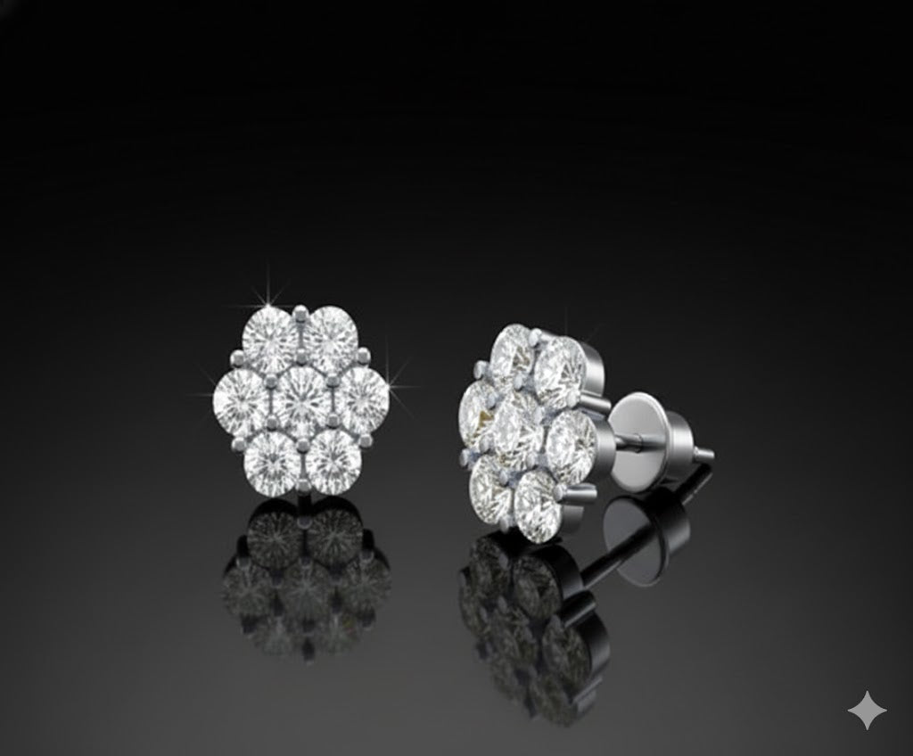 980351 | 2ctw VS/D 925 LGD Diamond Rhodium Earrings