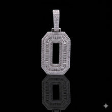 999901 | 2.18ctw VVS/D 925 Moissanite Initial O Rhodium Pendant
