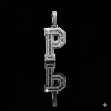 999911 | 2.06ctw VVS/D 925 Moissanite Initial P Rhodium Pendant
