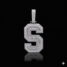999941 | 2.33ctw VVS/D 925 Moissanite Initial S Rhodium Pendant