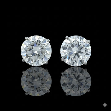 ELWA 4.0 CTW 925 RHODIUM MOISSANITE ICED OUT EARRING | 991031