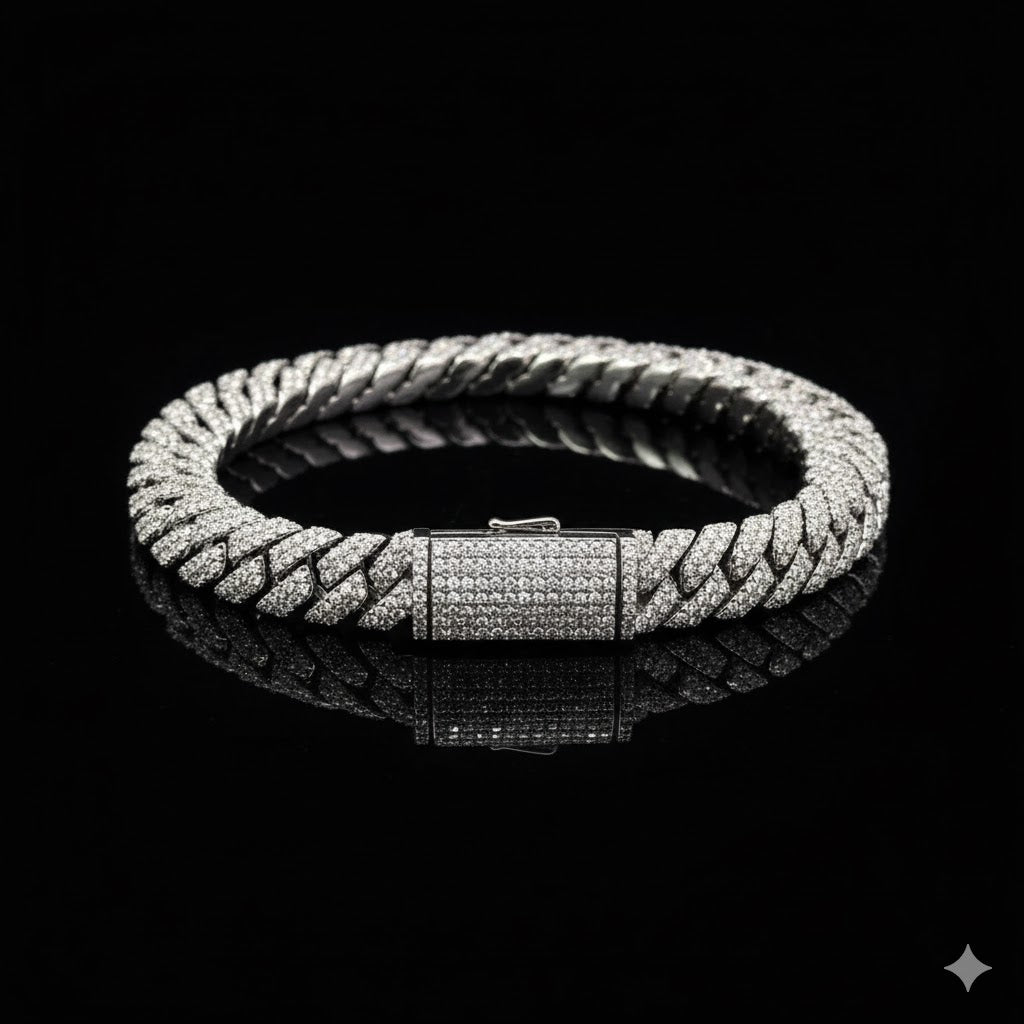 TENRIC 10MM MOISSANTE CUBAN BRACELET | 991341