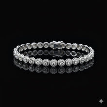 FABLE 4.68 CTW 6MM CZ RHODIUM MOISSANTE ICED OUT BRACELET |  995481
