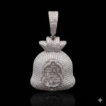 998511 | 8.63ctw VVS/D 925 Moissanite Rhodium Pendant