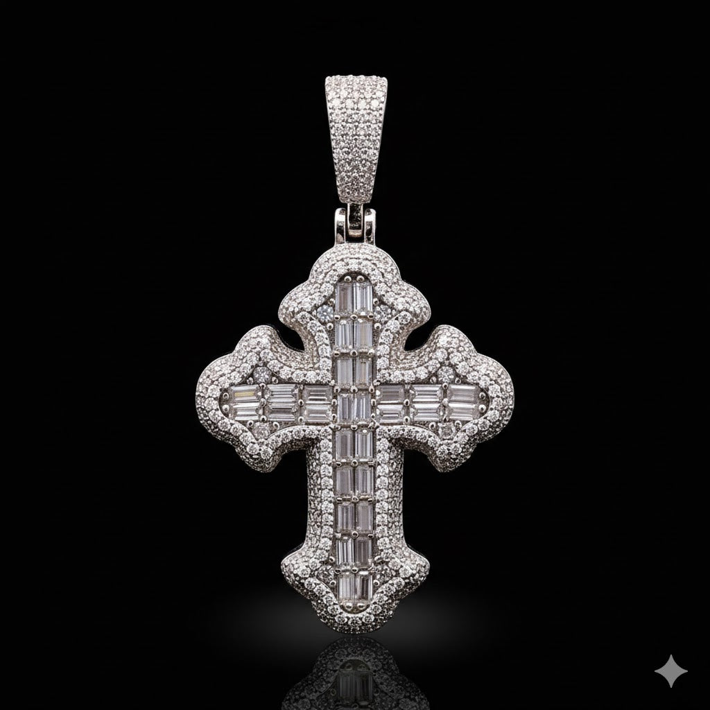 998521 | 3.08ctw VVS/D 925 Moissanite Rhodium Pendant