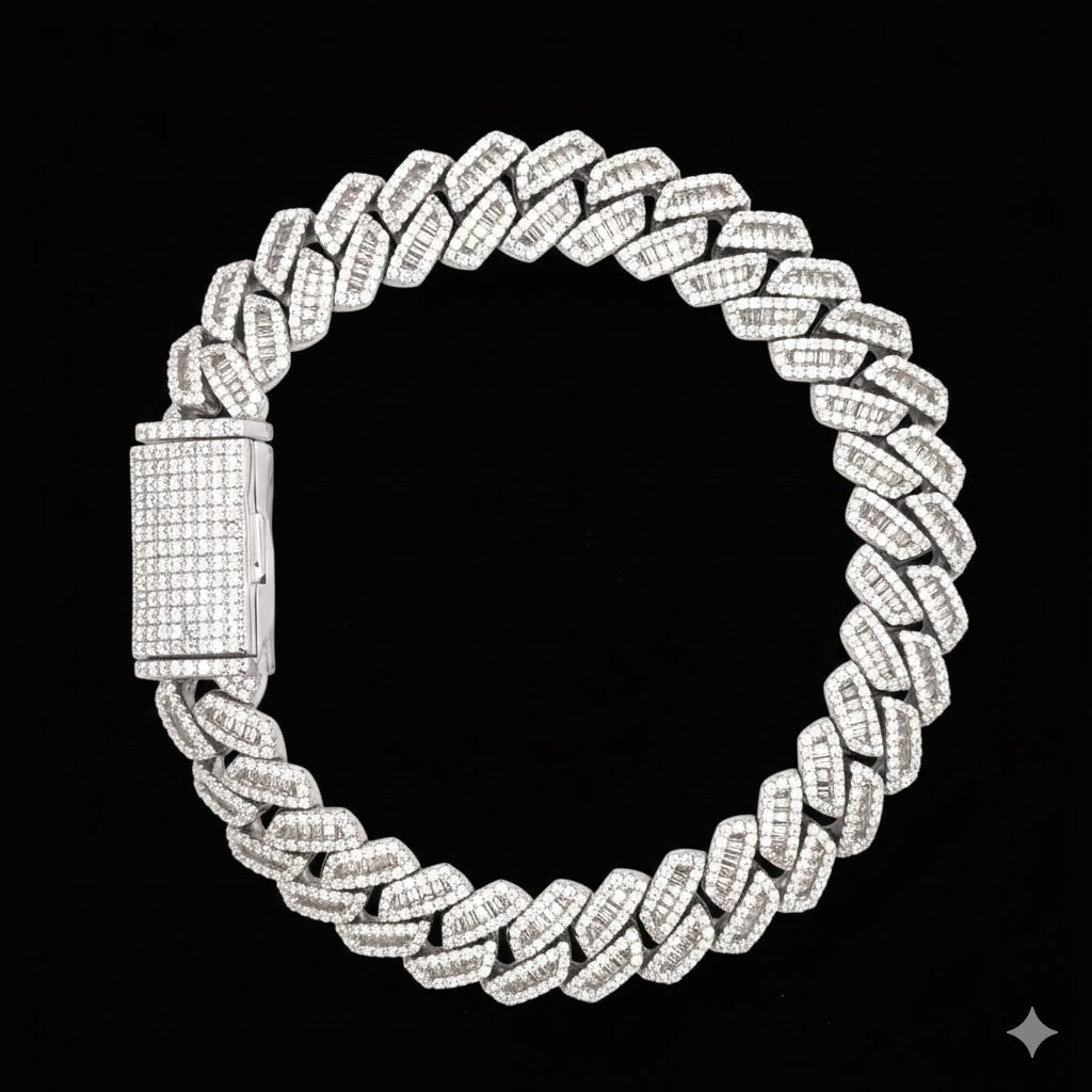 998911 | 925 Silver Moissanite Rhodium Bracelet