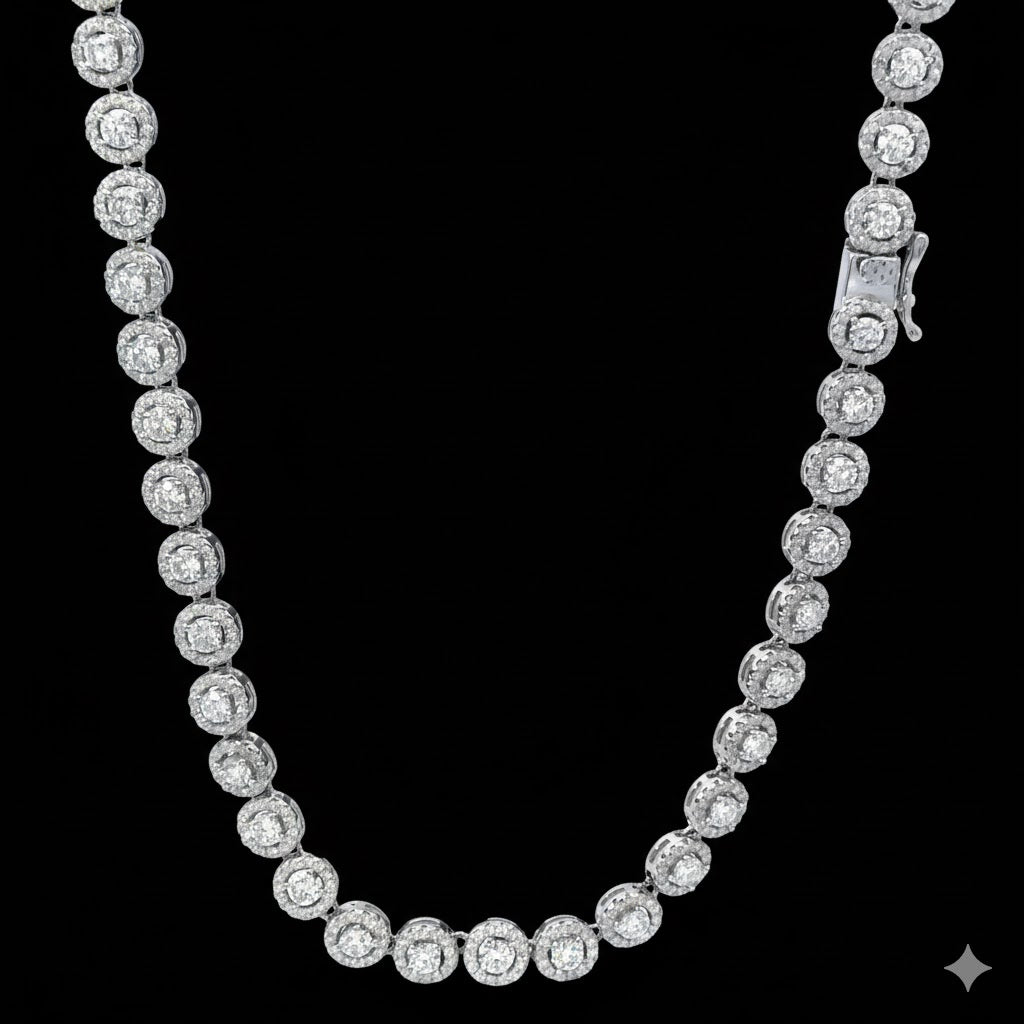 JARELO 6MM RHODIUM MOISSANITE ICED OUT CHAIN  |  995471