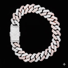 9913520 | 925 Silver Moissanite Two Tone Rhodium Rose Bracelet