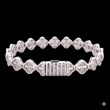 998761 | 925 Silver Moissanite 10mm Rhodium Bracelet