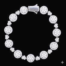 9910611 | 925 Silver Moissanite 10mm Rhodium Bracelet