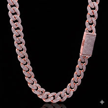 991565 | 925 Moissanite Rose Gold Cuban Chain