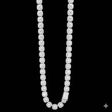 9910621 | 925 Silver Moissanite 10mm Rhodium  Chain