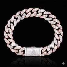 9913920 | 925 Moissanite 3link RP + 3link Rose Bracelet