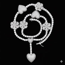 9910641 | 925 Silver Moissanite 4mm Rhodium Chain