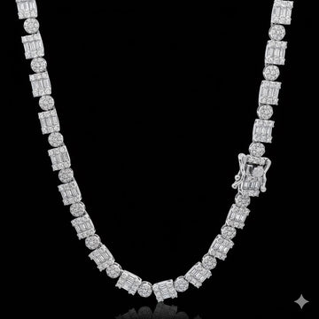 ORIN 5MM RHODIUM MOISSANITE ICED OUT CHAIN  |  995811