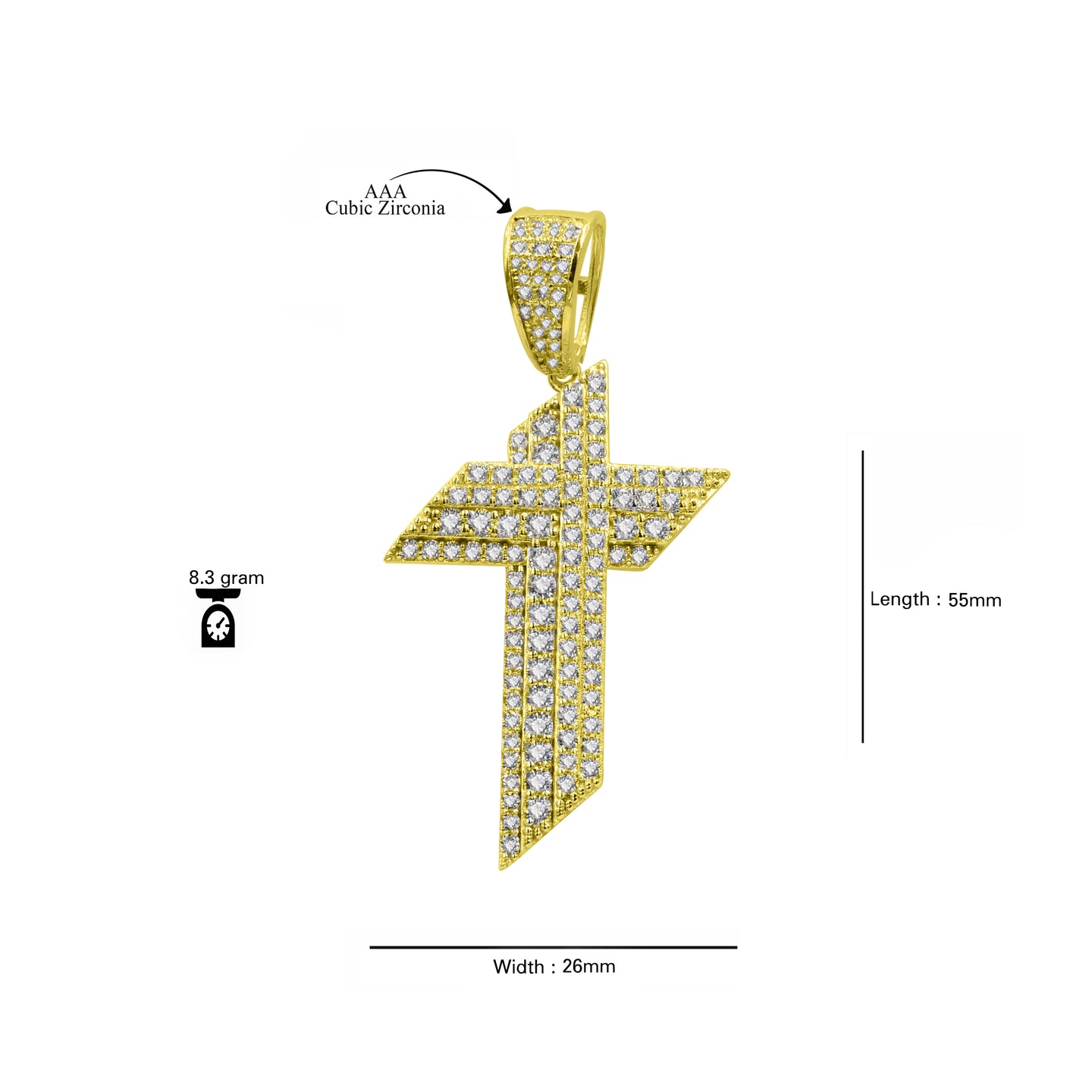 FLICKERING CROSS PENDANT | 9212092