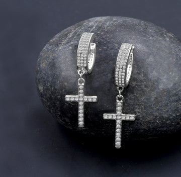 ANGELIC SILVER MOISSANITE EARRINGS I 991771