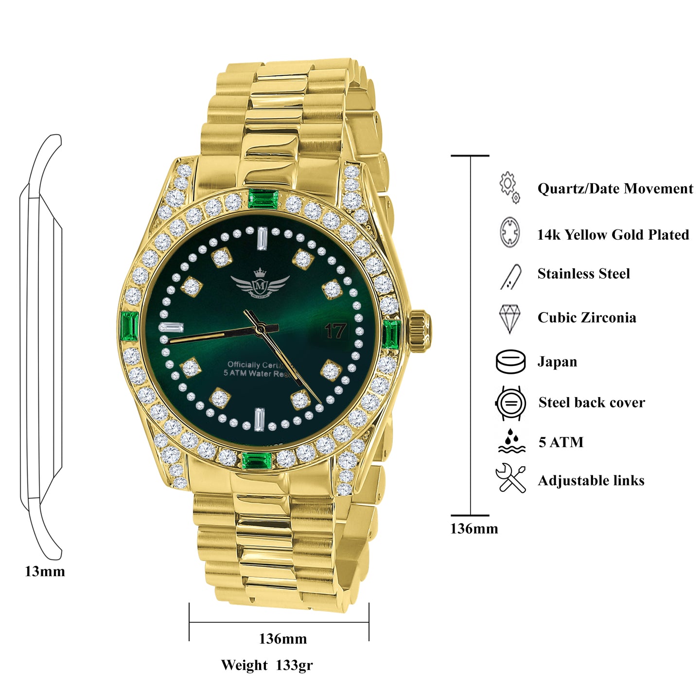 MAJESTY Steel CZ Watch | 5303622