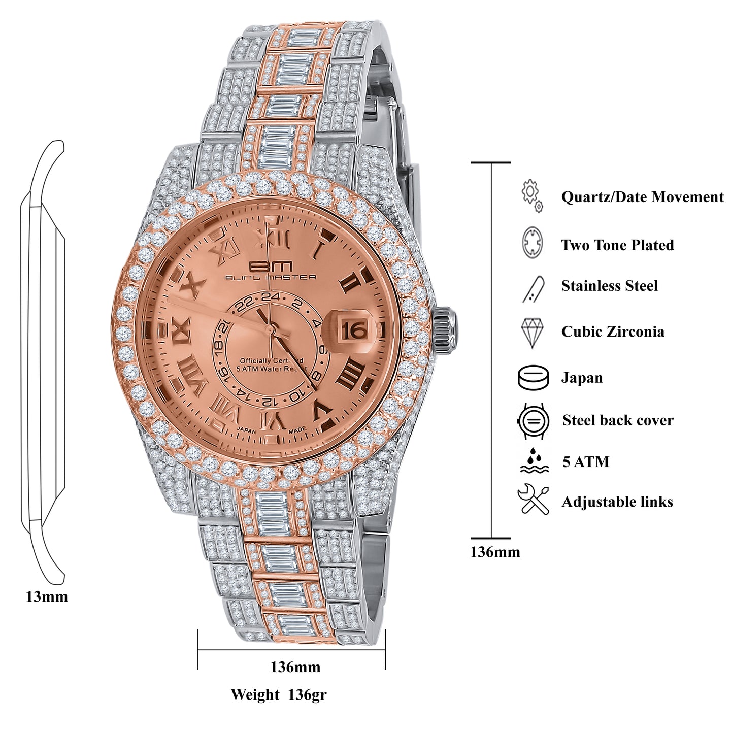 KNIGHT Steel CZ Watch | 5303718