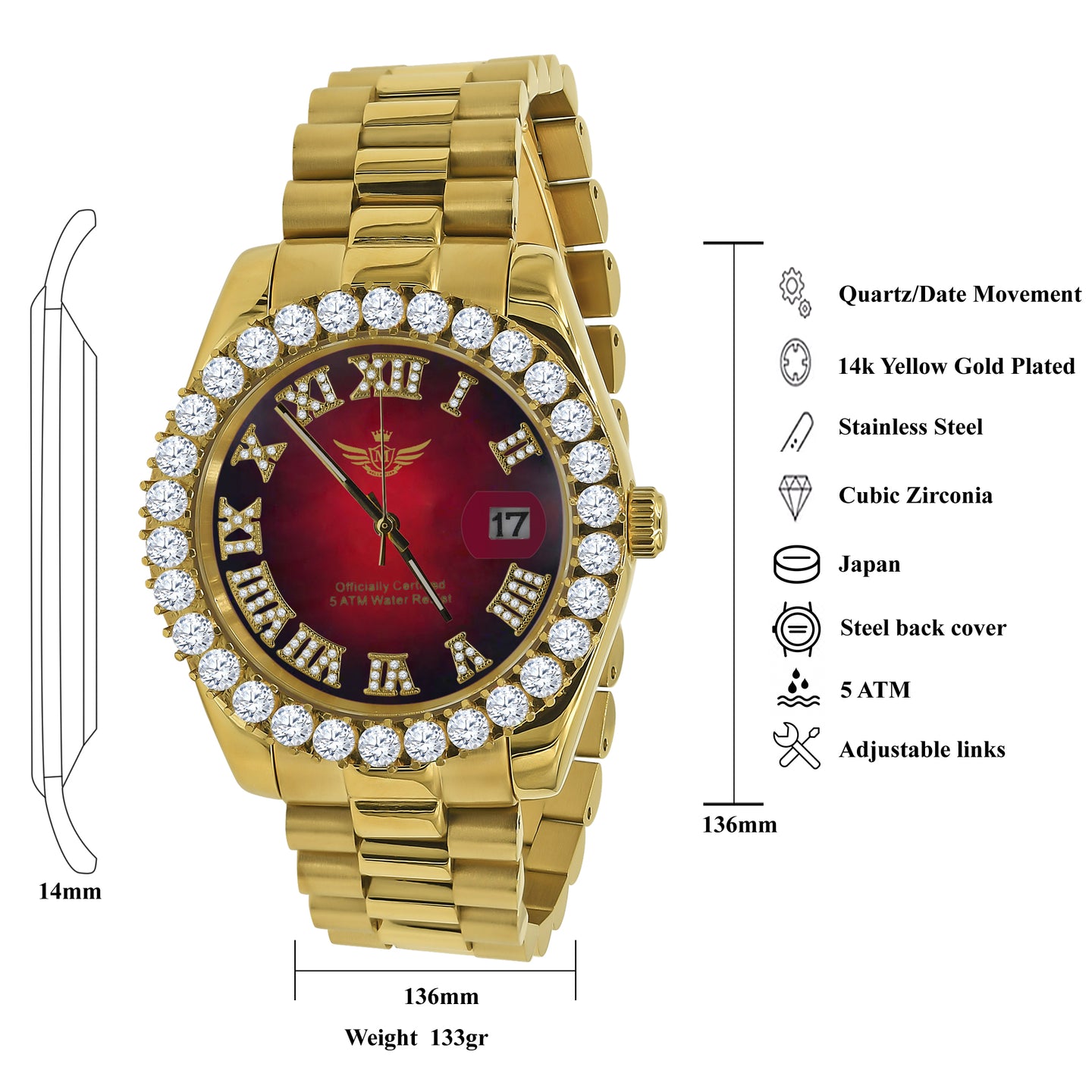 OVERLORD Steel CZ Watch | 530356