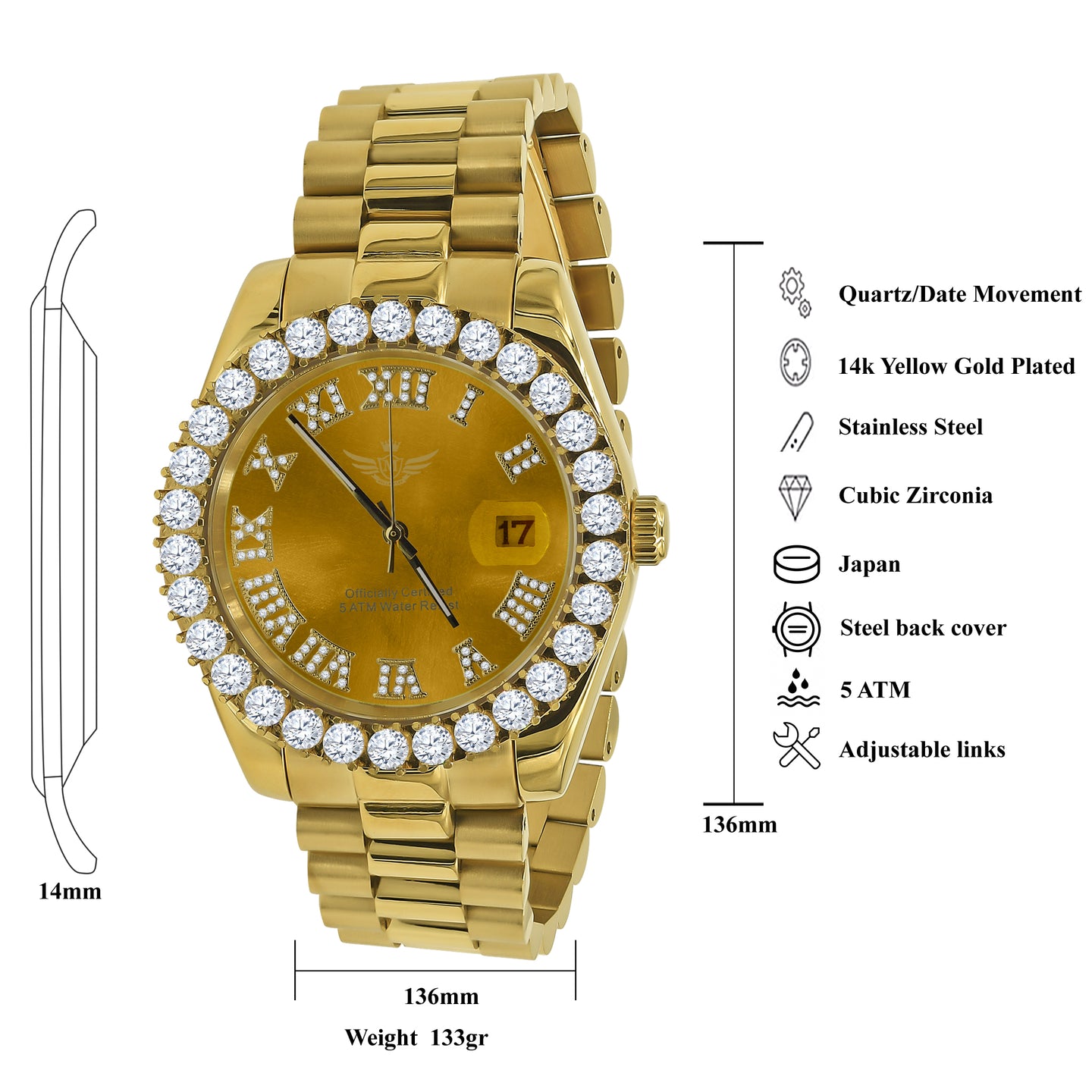 OVERLORD Steel CZ Watch | 530352