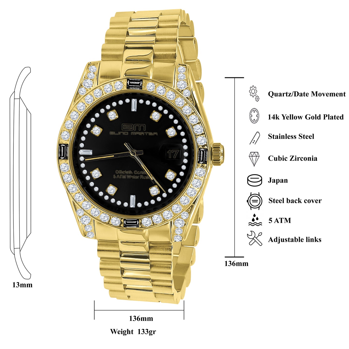 MAJESTY Steel CZ Watch | 530368