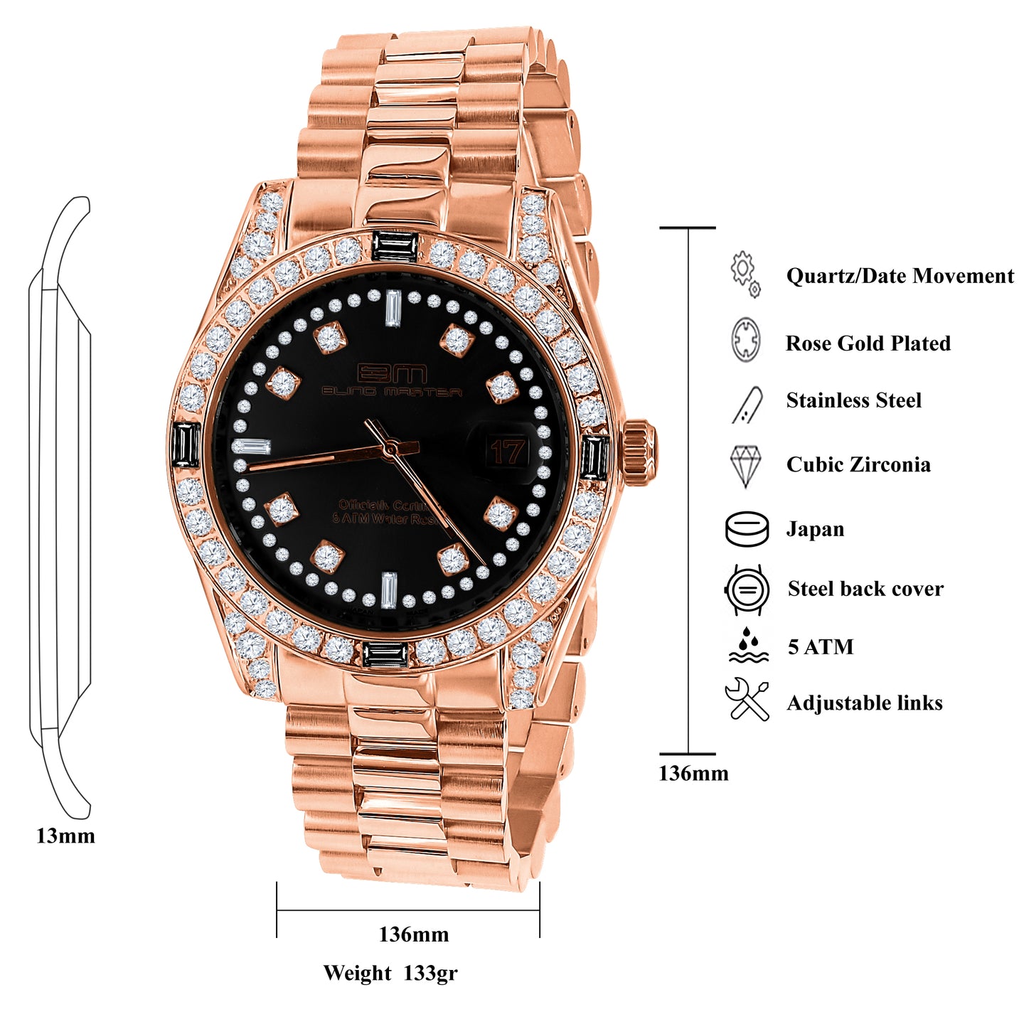 MAJESTY Steel CZ Watch | 5303616