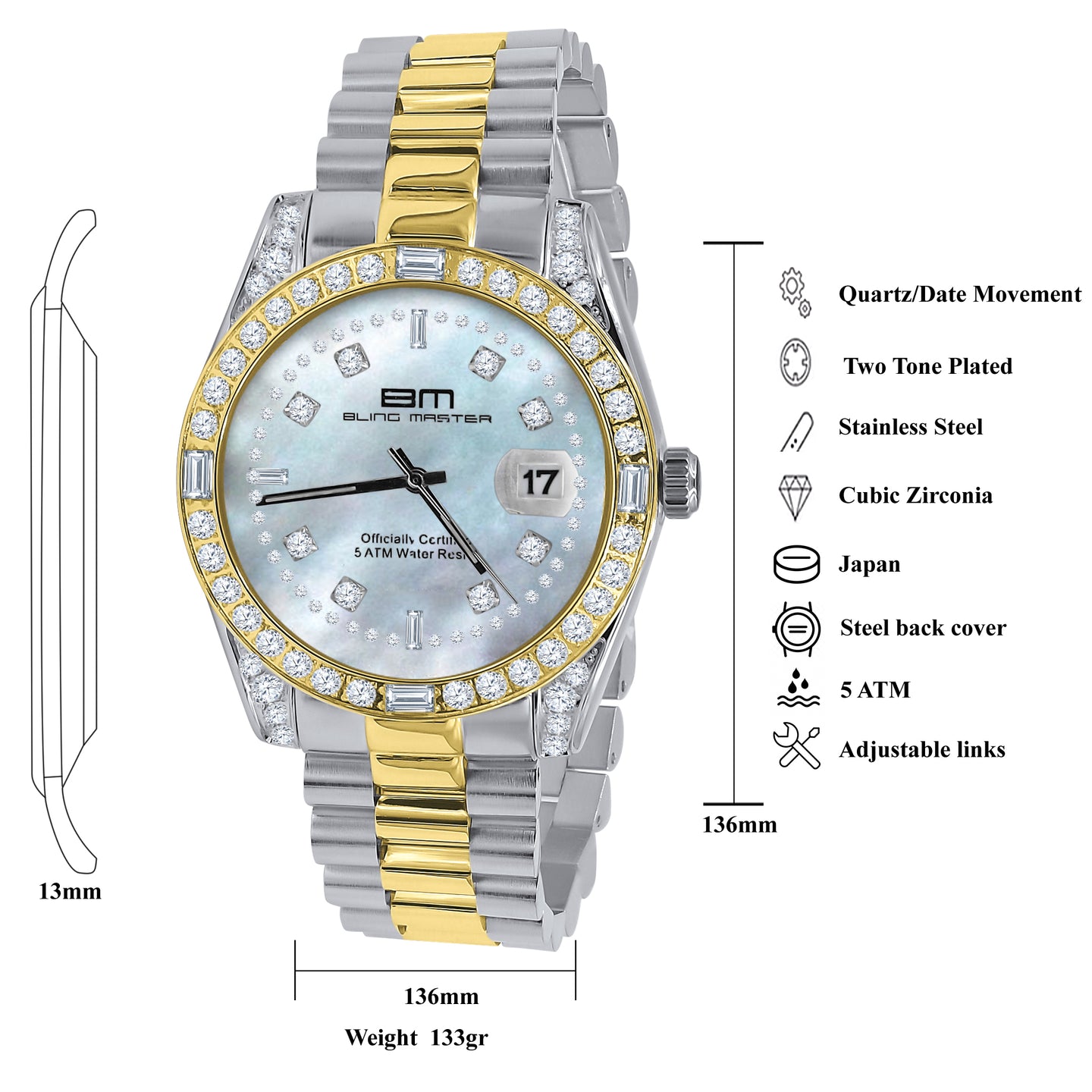 MAJESTY Steel CZ Watch | 5303615