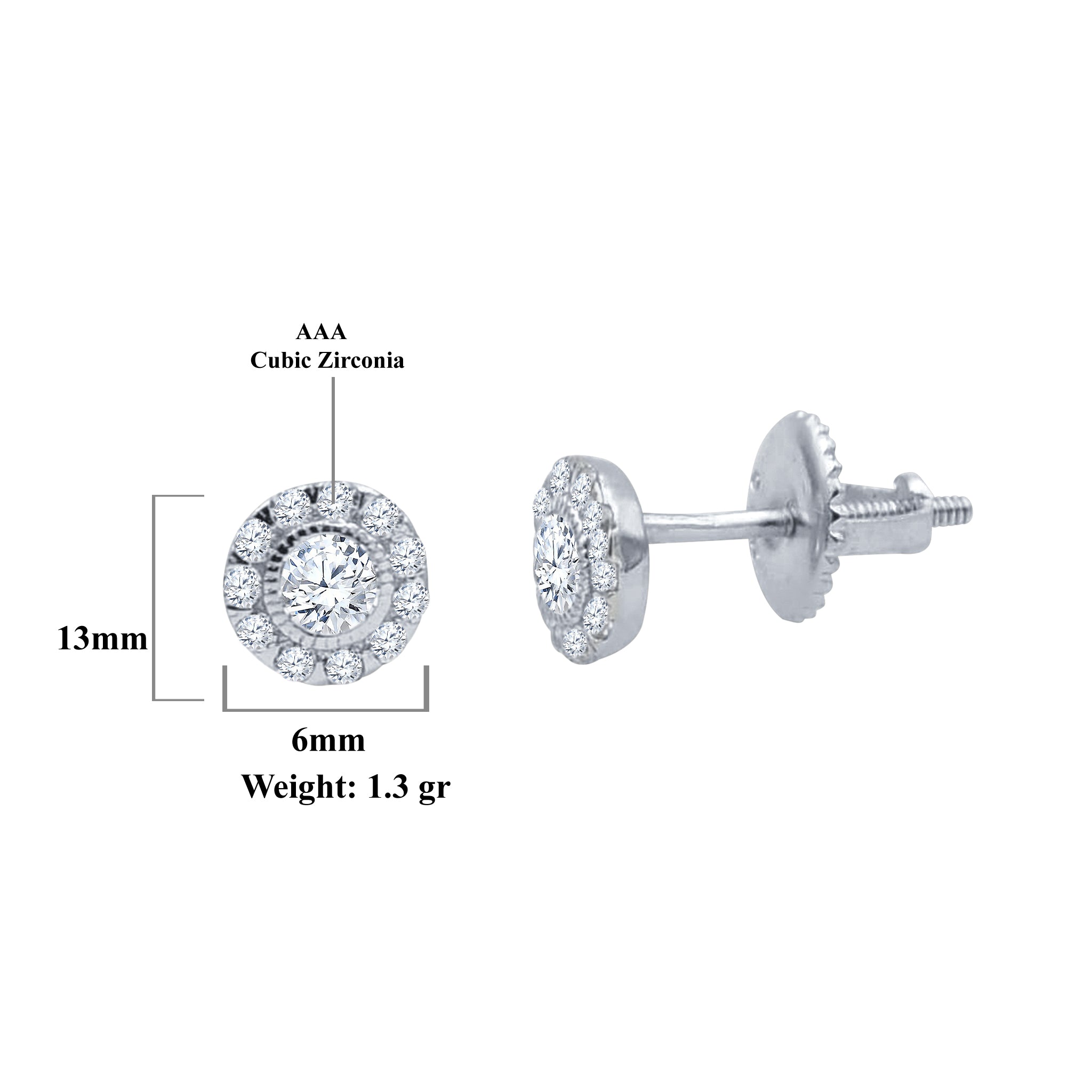 Ethical style stud earrings- 925 SILVER EARRINGS I 9211681