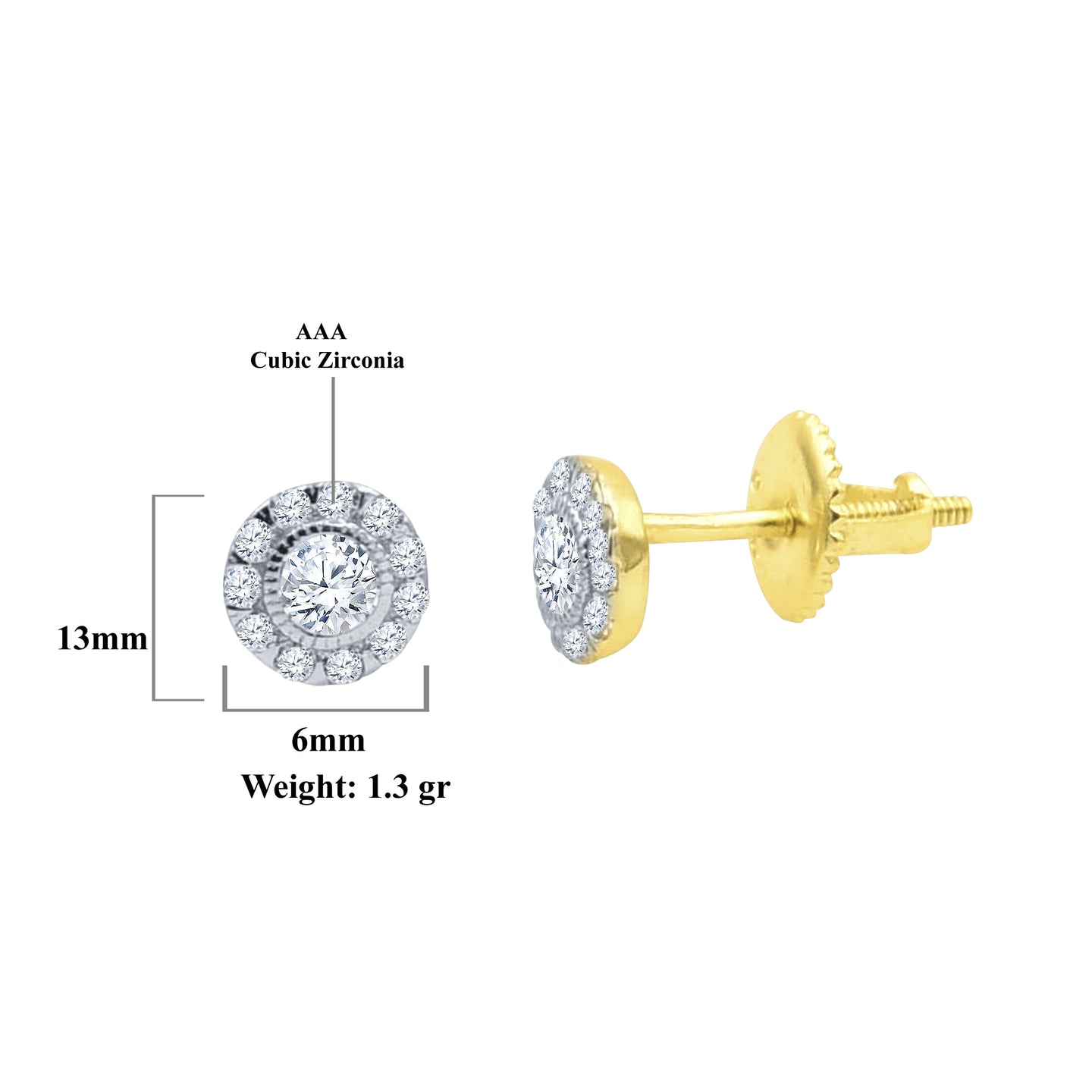 Ethical style stud earrings- 925 SILVER EARRINGS I 9211681