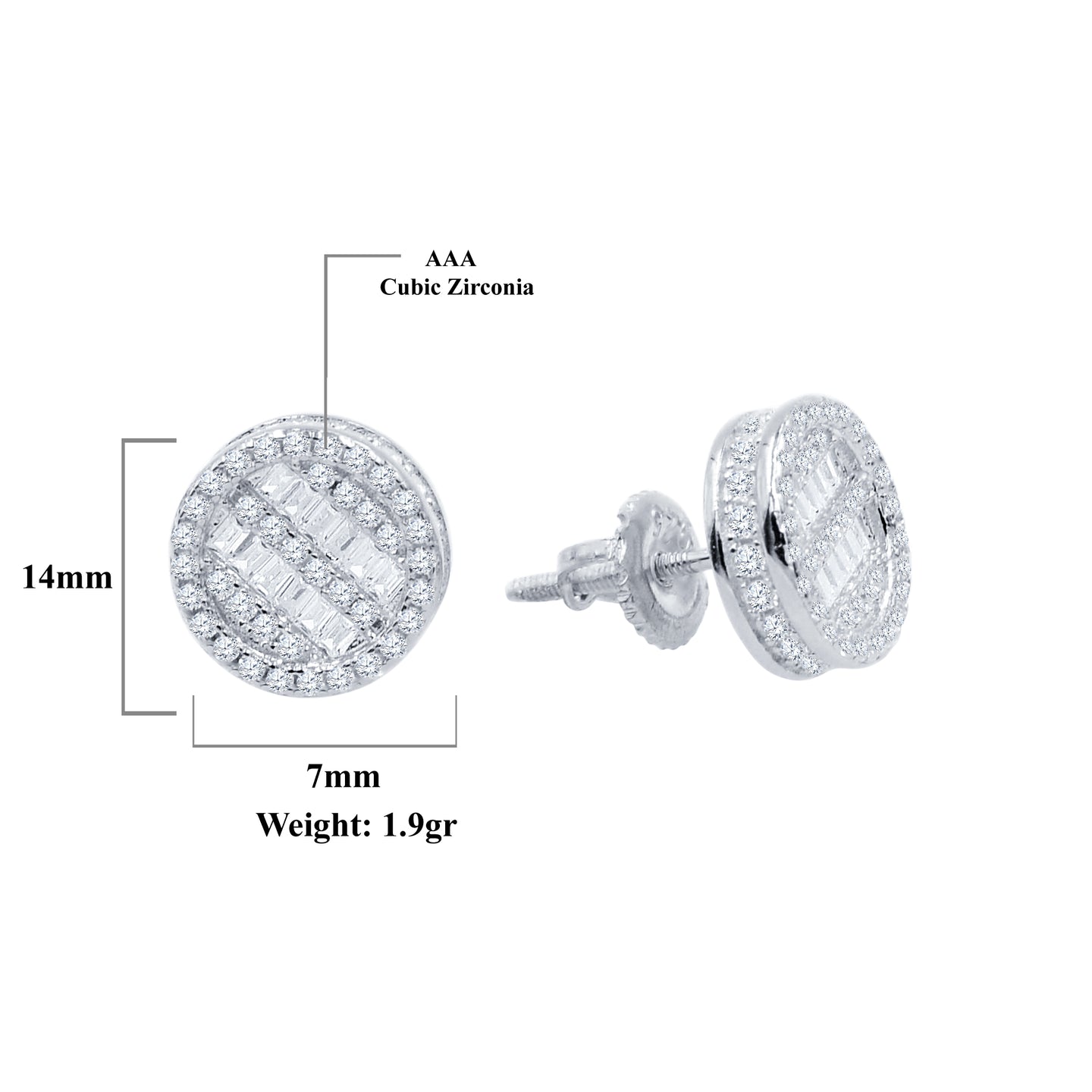 Scintillant Screw Back Earrings | 9212411