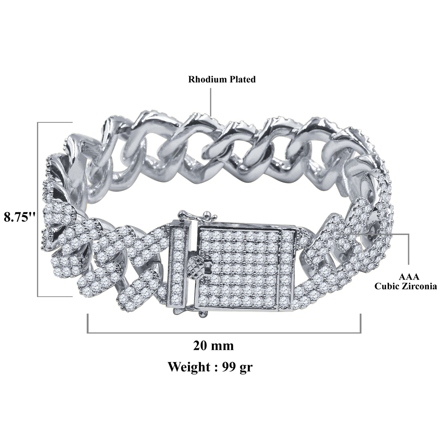 Sinuous cz Bracelet I 962191