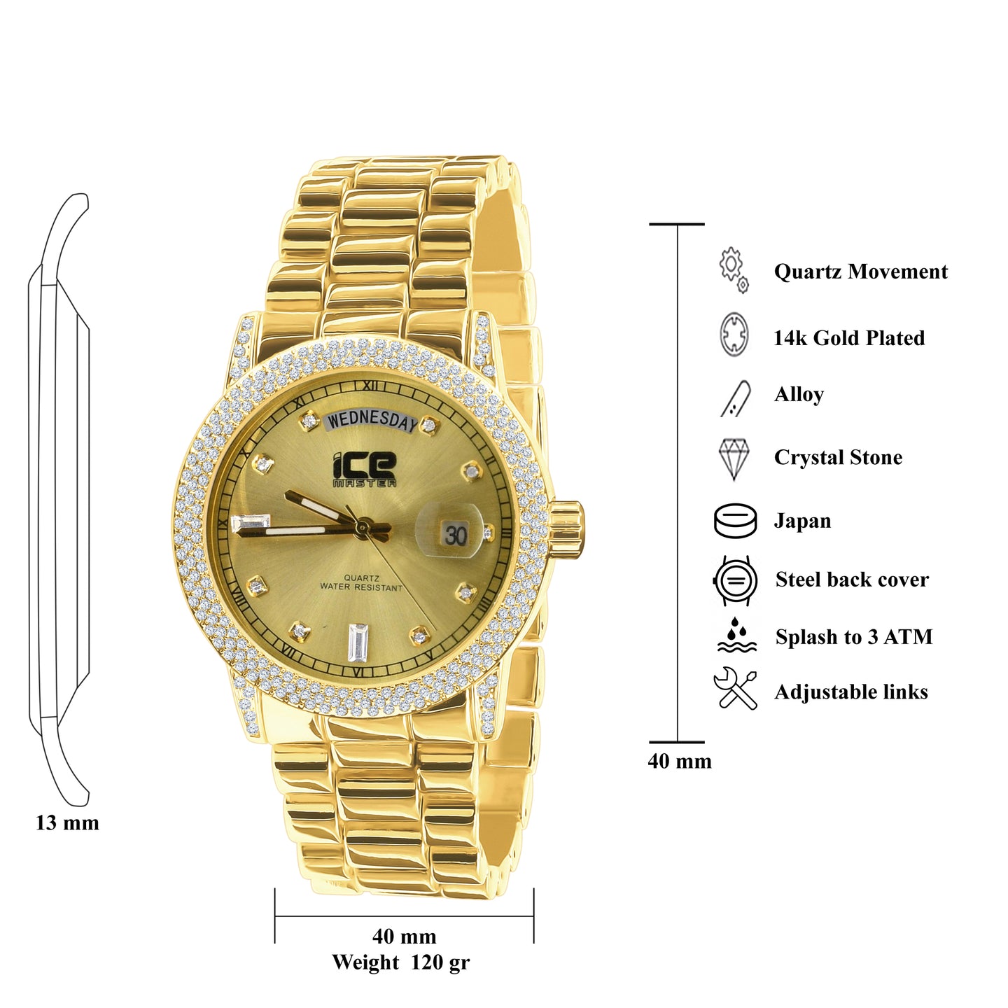 Incandescent Bling Metal Watch | 562632