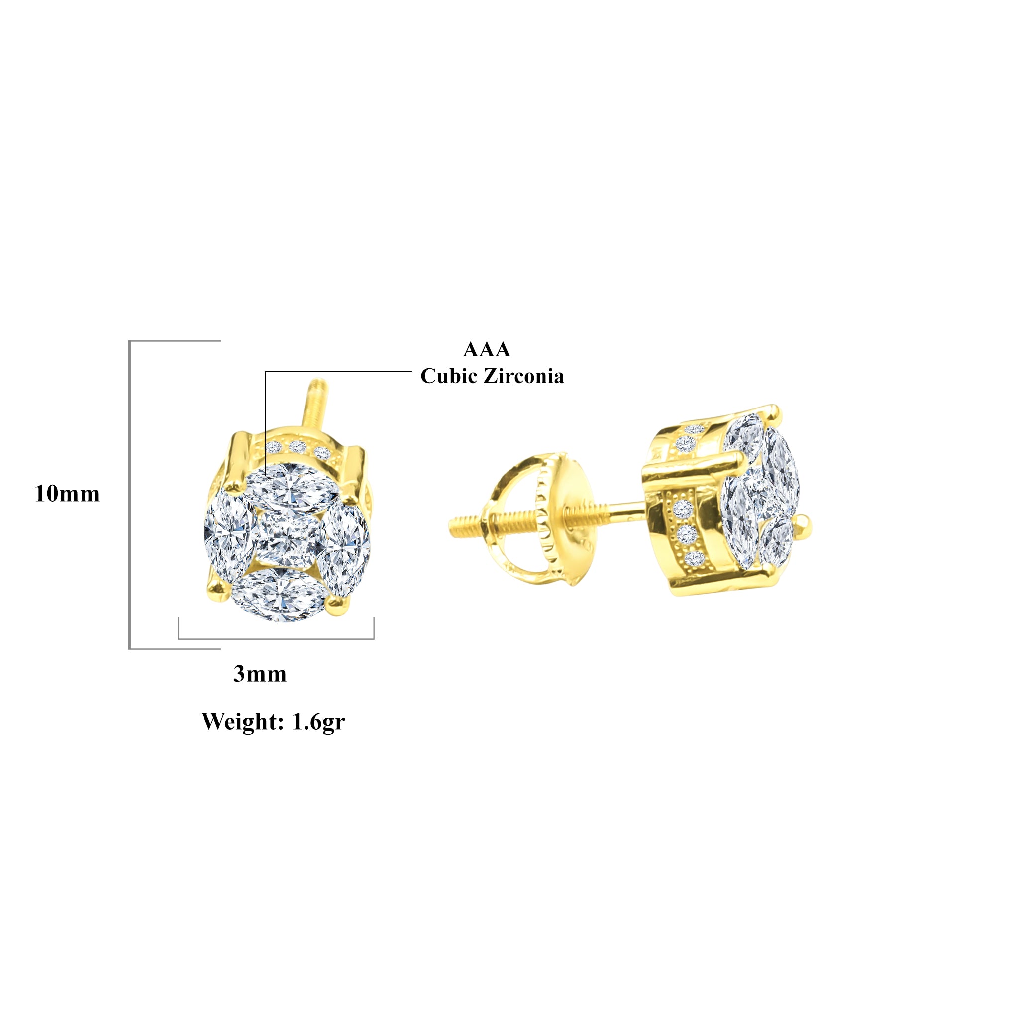 Seraphic Screw Back earrings | 9212632