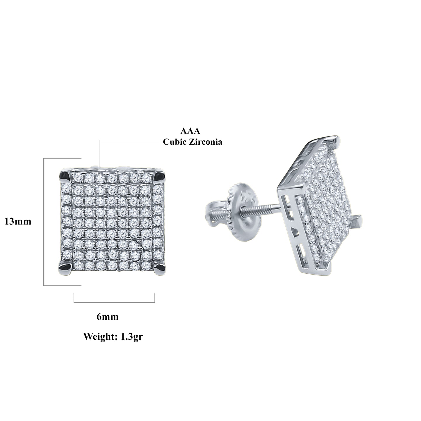 SLAB SCREW BACK EARRINGS | 9212931