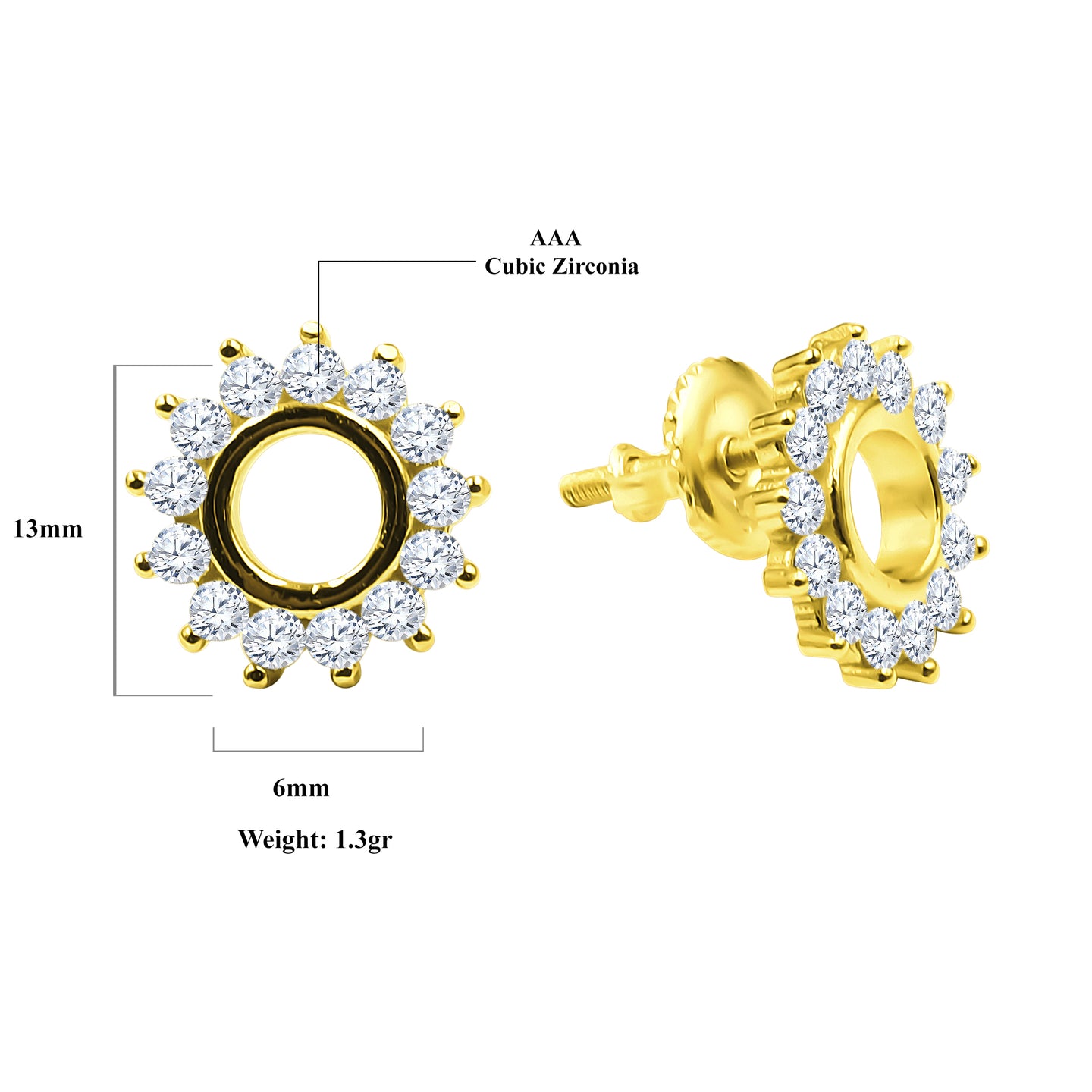 Crater Screw Back earrings | 9212902